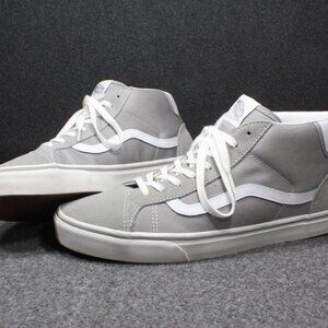 Vans Mid Skool 37 LX Vault OG Shoes Sneakers Gray and White Men's Size 12